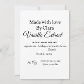 Invitation Extrait de vanille fait maison ajouter les ingrédi (Dos)