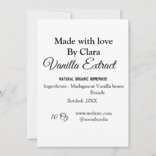 Invitation Extrait de vanille fait maison ajouter les ingrédi
