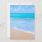 Invitation Extraordinaire Beach Tropical Scene Photo Mariage (Dos)