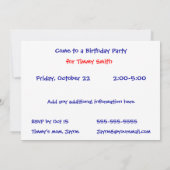 Invitation extraordinaire d'avion (Dos)