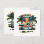 Invitation extraterrestre avec OVNI JE CROIS (Devant / Derrière)