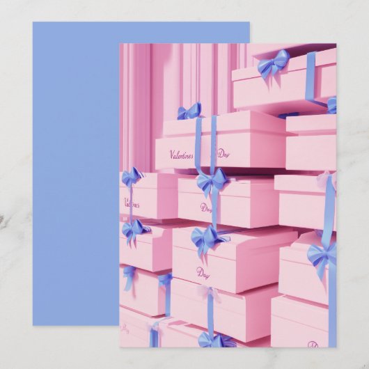 Invitation Extravaganza cadeau de la Saint-Valentin (Devant / Derrière)