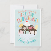 Invitation Extravaganza crème glacée Anniversaire Merci (Devant)