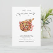 Invitation Extravaganza fête de la pizza fête anniversaire (Debout devant)