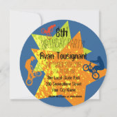 Invitation Extreme Biking Birthday Circle (Devant)