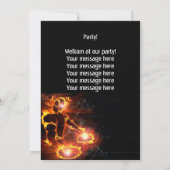 Invitation Extreme cool Flaming DJ party invitation. (Dos)