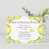 Invitation Extrémité de citron d'aquarelle d'invitation de (Debout devant)