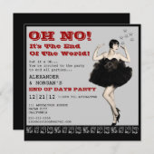 Invitation Extrémité de l'invitation de partie du monde (Devant / Derrière)