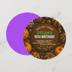 Invitation EYEBALLS CRAZY Halloween Fête d'anniversaire Invit