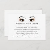 Invitation Eyelash extension Brow Bar Instructions pour la pr (Devant / Derrière)