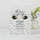 Invitation Eyelashes de maquillage d'argent et d'or Beauté Do (Debout devant)