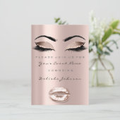 Invitation Eyes Lips Sweet 16e anniversaire de fête Maquillag (Debout devant)