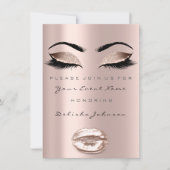 Invitation Eyes Lips Sweet 16e anniversaire de fête Maquillag (Devant)