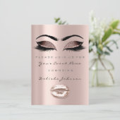 Invitation Eyes Lips Sweet 16e anniversaire de fête Maquillag (Debout devant)