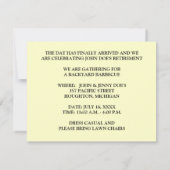 INVITATION ~ EZ D'INVITATION DE PARTIE DE RETRAITE À (Dos)