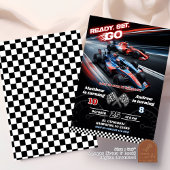 Invitation F1 Deux voitures de course Jour d'anniversaire