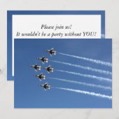 Invitation F-16 Thunderbirds Formation Delta (Devant / Derrière)