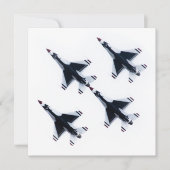 Invitation F-16 Thunderbirds - Quatre en formation (Devant)