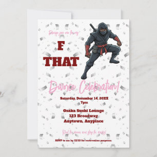 Invitation F cette fête de divorce de ninja