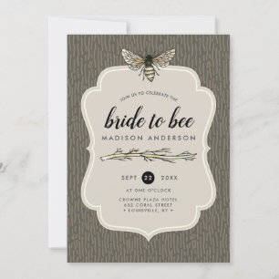 Invitation F future mariée Rustique Ocre Vintage Enterrement