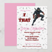 Invitation F that Ninja Divorce Party (Devant / Derrière)