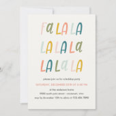Invitation Fa la | Couleur Pastel | Fête de Noël (Devant)