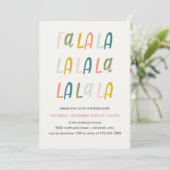 Invitation Fa la | Couleur Pastel | Fête de Noël (Debout devant)