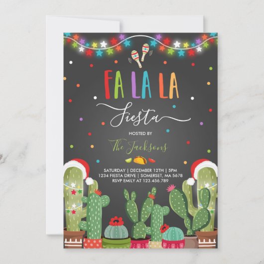 Invitation Fa La Fiesta (Devant)