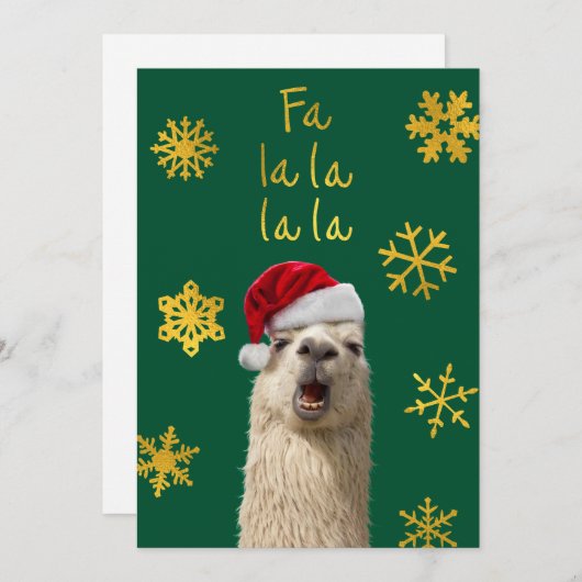 Invitation Fa La La La Lama (Devant / Derrière)