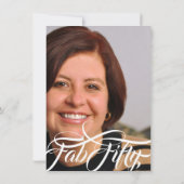 Invitation Fab 50e fête d'anniversaire Moderne Chic Rouge (Dos)