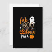 Invitation Fab Boo Lous Para Funny Halloween Teaching (Devant / Derrière)