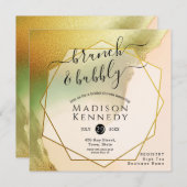 Invitation Fab Chartreuse 🤵 audacieux et élégant Mariage bud (Devant / Derrière)