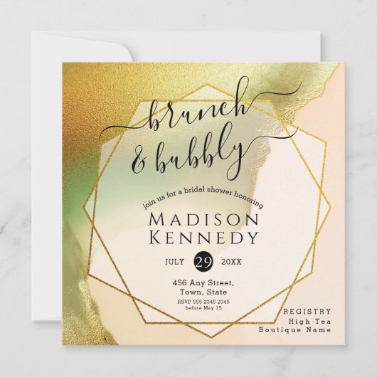 Invitation Fab Chartreuse 🤵 audacieux et élégant Mariage bud (Devant)