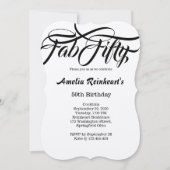 Invitation Fab Cinquante 50 Anniversaire (Devant)