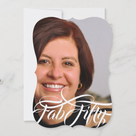 Invitation Fab Cinquante 50 Anniversaire (Dos)