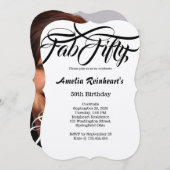Invitation Fab Cinquante 50 Anniversaire (Devant / Derrière)
