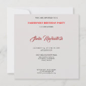 Invitation Fab Noir Silhouette Glam Rouge Robe Chaussures Ann (Dos)