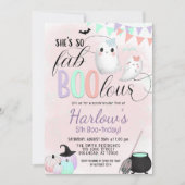 Invitation FabBOOlous Ghost Pastel Halloween Anniversaire (Devant)