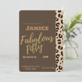 Invitation Fabolous Cheetah 50ème (Debout devant)