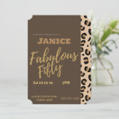 Invitation Fabolous Cheetah 50ème (Debout devant)