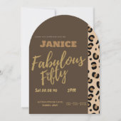 Invitation Fabolous Cheetah 50th  (Devant)