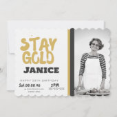 Invitation Fabolous Gold Golden 50th Personalized (Devant)