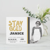 Invitation Fabolous Gold Golden 50th Personalized (Debout devant)