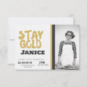 Invitation Fabolous Gold Golden 50th Personalized (Devant)