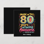 Invitation Fabriqué en 1945, 80 ans d'en être formidable (Devant / Derrière)