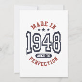 Invitation Fabriqué En 1948 Vieilli À La Perfection Cadeau D' (Devant)