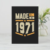 Invitation Fabriqué en 1971 Cadeau d'anniversaire (Debout devant)