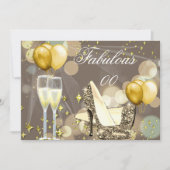 Invitation Fabrique Gold Beige Champagne Anniversaire 2 (Devant)