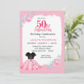Invitation Fabrique les années 50 Poodle Jupe Anniversaire (Debout devant)