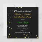Invitation Fabrique Lime Green Parties scintillant Diva Anniv (Dos)